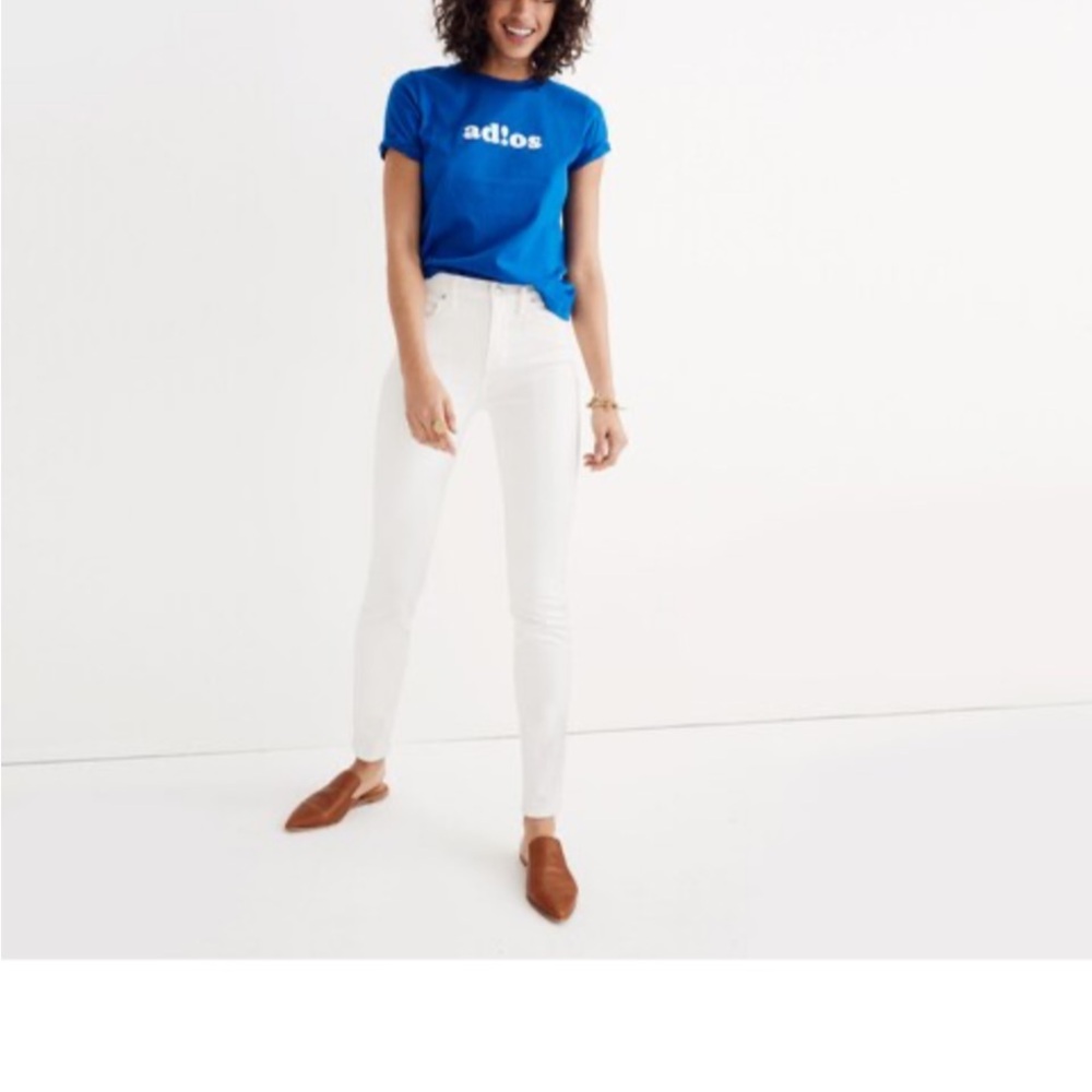 Madewell Women's 9” high rise White Skinny Jeans size 29